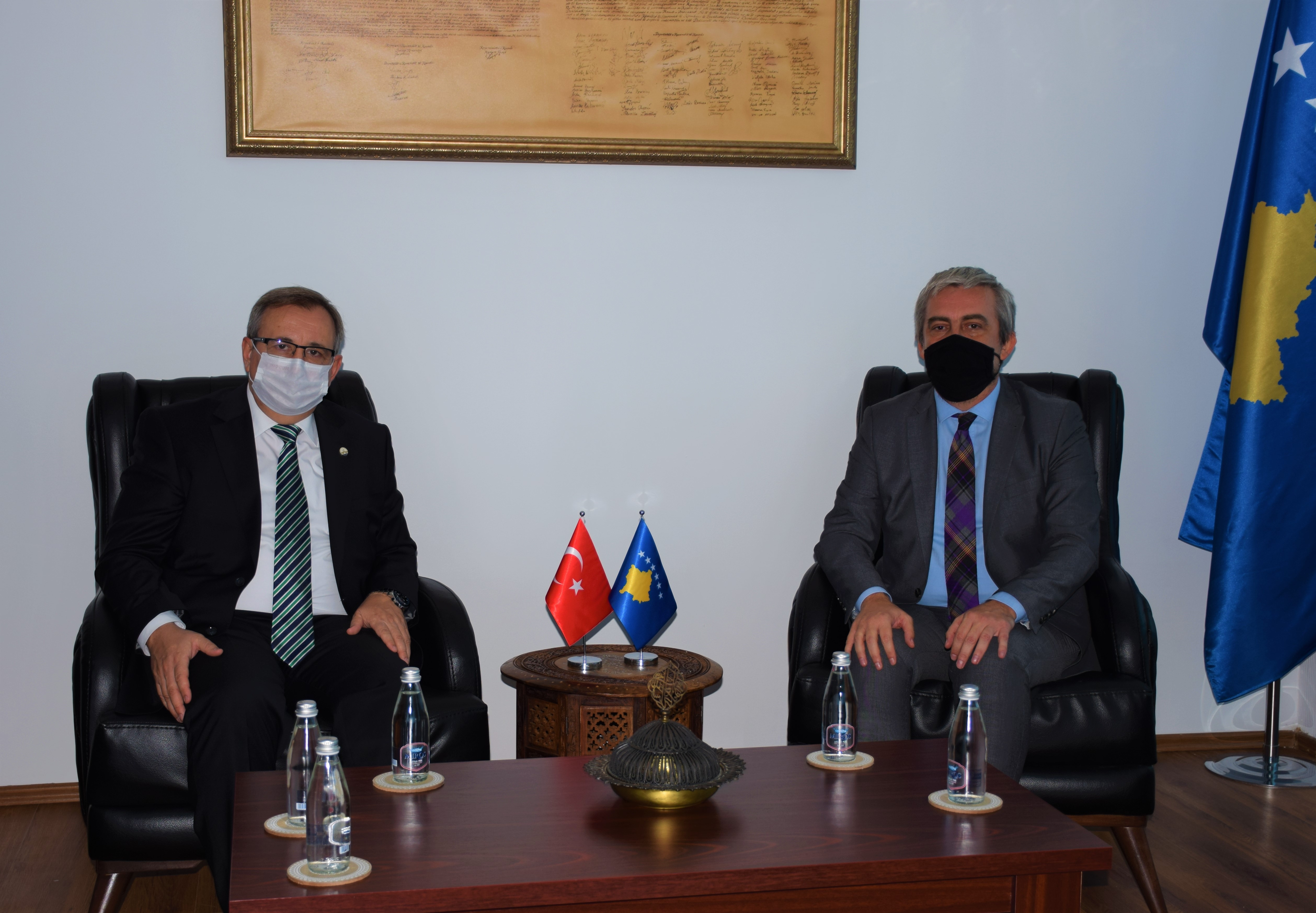 Ministri z.Kervan  priti në takim  Prof. Dr. z. Erhan Tabakoğlu Rektor i Universitetit Trakya në Edirne të Turqisë