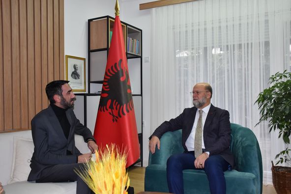 The Deputy Minister of Regional Development Mr. Ali Tafarshiku met the Ambassador of the Republic of Albania Prof. Petrit Malaj.