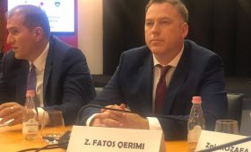 Sekretari i Përgjithshëm i Ministrisë së Zhvillimit Rajonal, z. Fatos Qerimi, po merr pjesë ne Konferencën e nivelit të lartë administrativ në mes të Qeverisë së Shqipërisë dhe Qeverisë së Kosovës