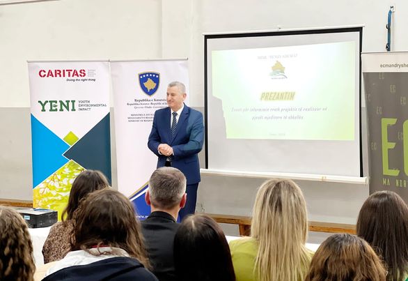 The Ministry of Regional Development (MZHR), in collaboration with Caritas Switzerland, inaugurated the Environmental Project of the “Remzi Ademaj” Upper Secondary School in Prizren.